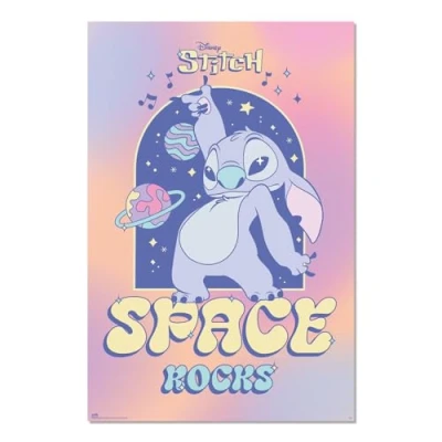 Image of Grupo Erik Disney Stitch Space Rocks Poster 36 x 24 inches / 91.5 61 cm Shipped Rolled Up Cool Posters Art &amp; Prints Wall