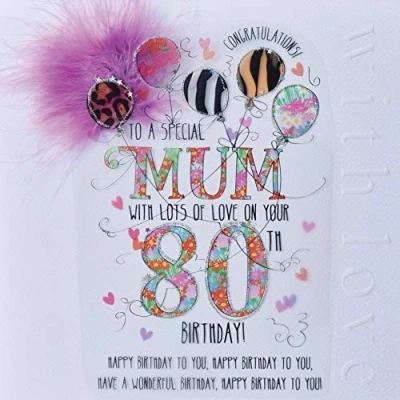 Image of WJB Cloud 9 Mum 80th Birthday Card