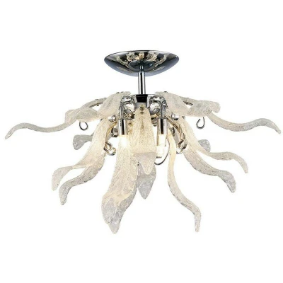 Image of Lily Ceiling 6 Light G9 Polished Chrome, Sand Glass
