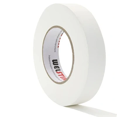 Image of WELSTIK Thin Gaff Tape 25MM*30.2M Gaffa Matt Cloth Tape, White