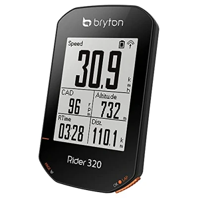 Image of Bryton Rider 320T Gps Cycle Computer Bundle With Cadence and Heart Rate, Blacl, One Size R
