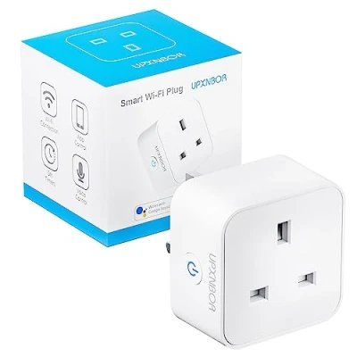 Image of UPXNBOR Smart Plug, Wi Fi Outlet Compatible with Alexa, Google Home, Wireless Socket Energy Monitoring, Timer &amp; APP Remote Control No Hub Required (1 Pack)