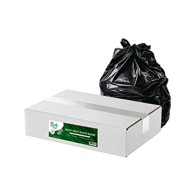 Image of Blake and White Purely Kind Heavy Duty Black Sacks 75L Box of 180 6 Rolls 30