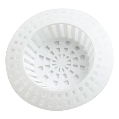 Image of Merriway BH02569 (2 Pcs) Small Plastic Sink Strainer, White 60mm (2.3/8 inch) Diameter Pack of 2 Pieces