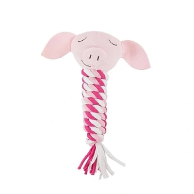 Image of Cupid &amp; Comet Christmas Cat Toys for Kittens and Cats (Pig In Blanket Rope Toy)