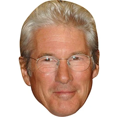 Image of FoxyPrinting richard gere 2018 Celebrity Cardboard Party Face Mask Fancy Dress