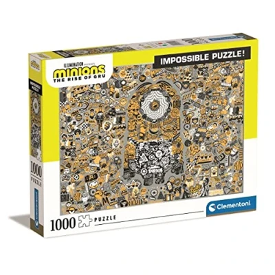 Image of Clementoni 39554 Impossible Puzzle Minions 2 1000 pieces Made in Italy jigsaw puzzles for adult