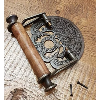 Image of Cast Antique Iron Toilet Roll Holder Waterloo