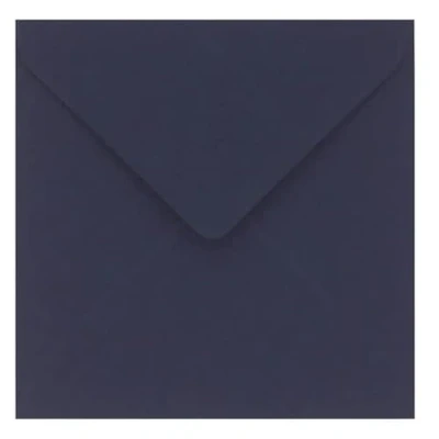 Image of 6&quot; x (155x155mm) Sqaure Coloured Envelopes for Greeting Cards Wedding Invitations &amp; Crafts Pack of 25 (Navy Blue)