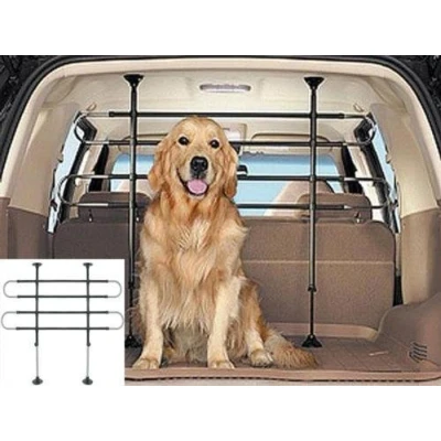 Image of CAR BOOT VEHICLE PET DOG DULUXE GUARD SAFETY BAR SAFE ADJUSTABLE TOURING