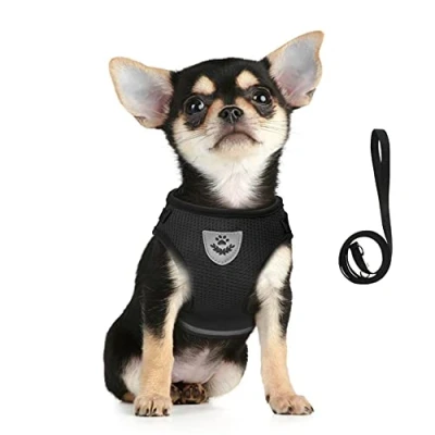 Image of FEimaX Cat Harness and Leash Set for Walking Escape Proof Adjustable Kitten Vest Soft Mesh Puppy Chest Harnesses with Reflective Strap Small Dogs Cats