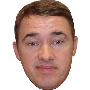 Image of FoxyPrinting Stephen Hendry Snooker Celebrity Cardboard Party Face Mask Fancy Dress