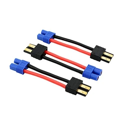 Image of BDHI 3pcs Male TRX Traxxas to Female EC3 Losi Connector Adapter with 14awg 5cm/2inch Wire(BDHI 08)