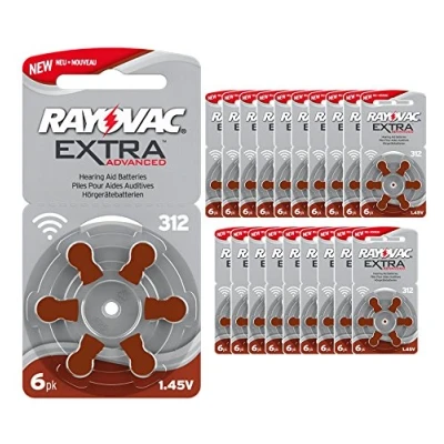 Image of Rayovac Extra 120 Advanced No. 312 Hearing Aid Battery Zinc Air (P312 PR41 ZL3)