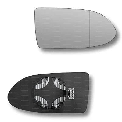 Image of Less4spares Replacement Wing Mirror Glass Right Compatible with Vauxhall Zafira 1999 2005 CLIP ON Driver Off side Heated Blind Spot