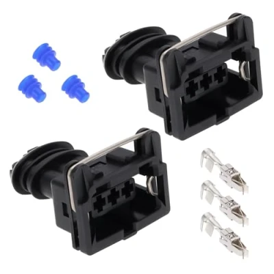 Image of the Lord of Tools 2pcs 3 Pin TPS IAC Oil Pressure Throttle Valve Connector Automotive Repair Harness Plug Sensor, Hall Sensor Compatible with Bosch EV1 191972525B