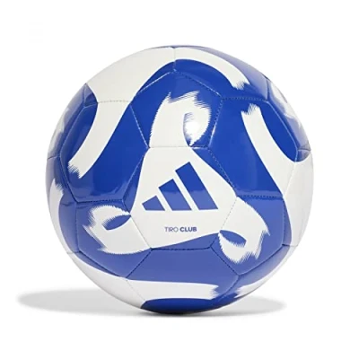 Image of adidas Unisex Ball (Machine Stitched) Tiro Club Football, White/Team Royal Blue, HZ4168, 5