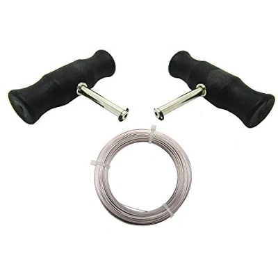 Image of XtremeAuto® Windscreen Cutting Removal Handles Tool Kit + 50 Metre Wire