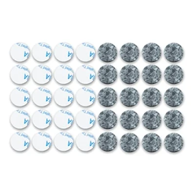 Image of St Helens Home and Garden Self Adhesive Thick Round Felt Anti Scratch Mark Furniture Pads For Chair, Sofa, Table 12mm (40pcs)