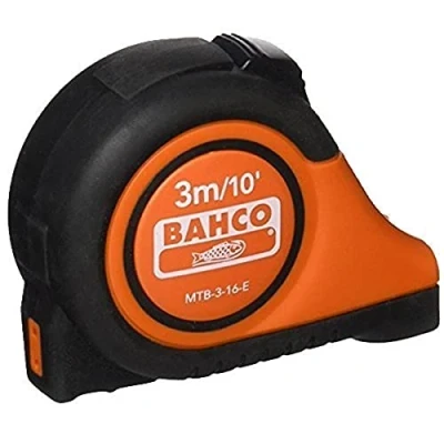 Image of Bahco MTB 3 16 Measuring Tape with Automatic Locking System, Multi Colour, m