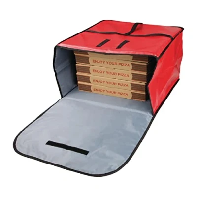 Image of Vogue Large Hot Food Pizza Delivery Bag, Red, Material: Polyester and Padded Insulation, Size: 305(H) x 510(W) 510(W)mm, For Takeaway Restaurant Home or Use GG140