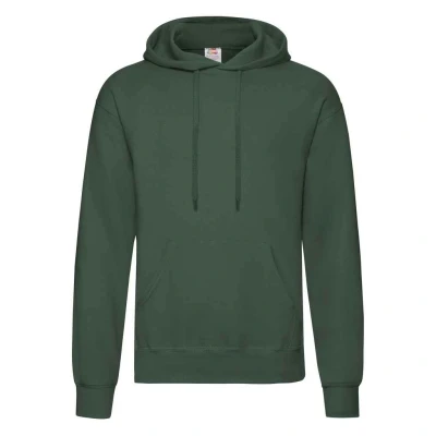 Image of Fruit of the Loom Adults Unisex Classic Hooded Sweatshirt (Bottle Green) Size 3XL