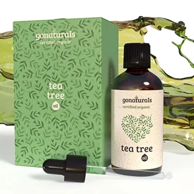 Image of GONATURALS® Pure Tea Tree Oil for Skin, Hair &amp; Body, Anti Aging, Itch Acne, Fragrance Free, 100% Vegan Premium Growth, Natural, Safe Versatile DIY Beauty, Made in Germany, 50ml