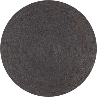 Image of vidaXL Handmade Rug Jute Round 150 cm Dark Grey