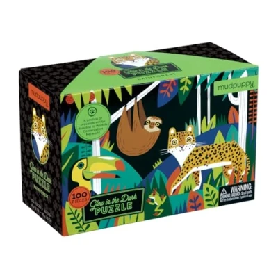 Image of MudPuppy glow in the dark puzzel Regenwoud