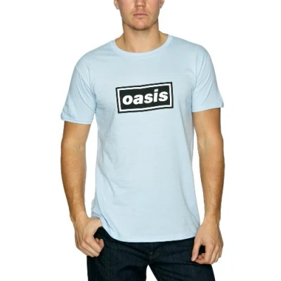 Image of Plastic Head Oasis Definitely Maybe Men&#039;s T Shirt Blue Small