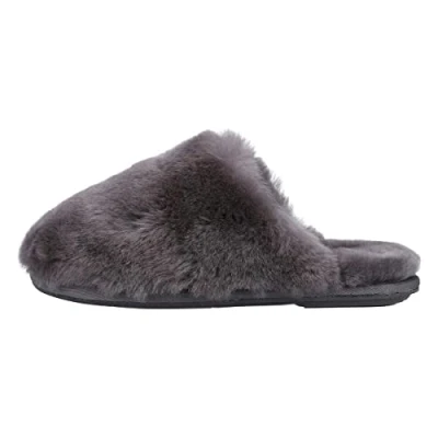 Image of Cotswold Salperton Sheepskin Mule Slipper Womens Grey