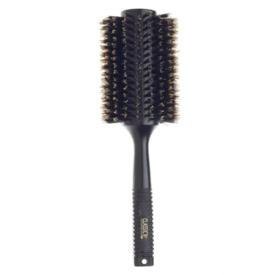 Image of Sibel Classic 66 Black Wooden 70 mm Radial Brush 100% Boar Bristle For Grip &amp; Shine