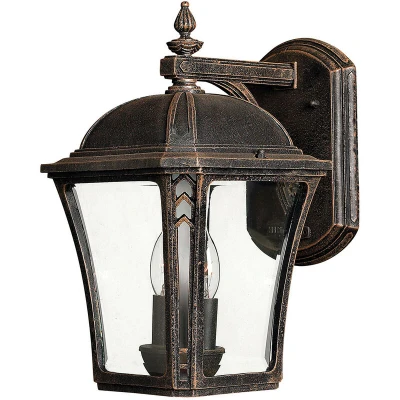 Image of Wabash 2 Light Outdoor Medium Wall Lantern Mocha IP44, E14