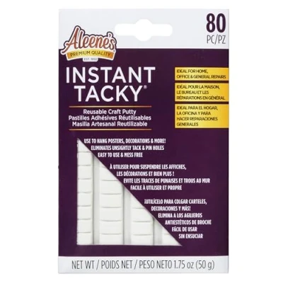 Image of Aleene&#039;s Instant tacky glue reusable craft putty 80pcs, 1.75oz, White
