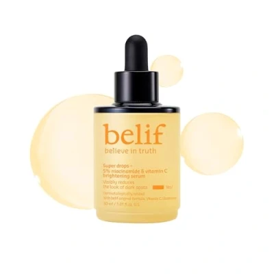 Image of belif Super drops 5% niacinamide &amp; vitamin C serum Brightening to revitalise and tone skin without irritation, reduces dark spots soothes redness, Korean skincare, beauty (30ml)