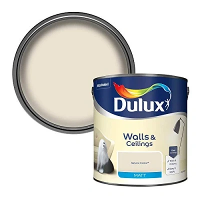 Image of Dulux Walls &amp; Ceilings Matt Emulsion Paint Natural Calico 2.5L