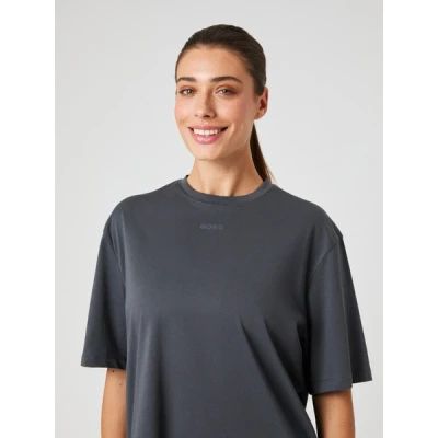 Image of Björn Borg Studio Oversized Basic Tshirt, Women&#039;s, Size: 14, Asphalt