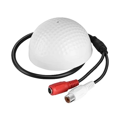 Image of Microphone Mic Audio Pickup Device for Security Camera, 100 Square Meter Wide Range High Sensitive Surveillance CCTV