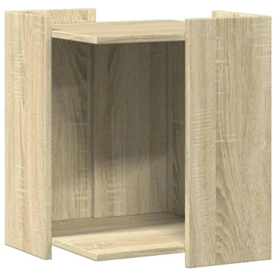Image of vidaXL Cat Litter Box Enclosure/End Table Sonoma Oak Engineered Wood, House, 42x42x51 cm