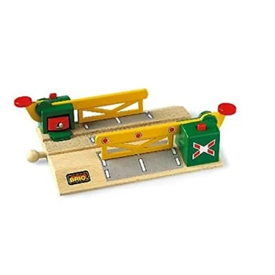 Image of BRIO Magnetic Action Train Crossing for Kids Age 3 Years Up Compatible with all Railway Sets &amp; Accessories