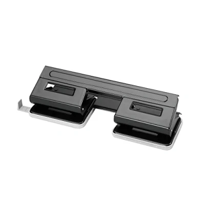 Image of Herlitz 4 Hole Punch with Adjustable Paper Guide Black