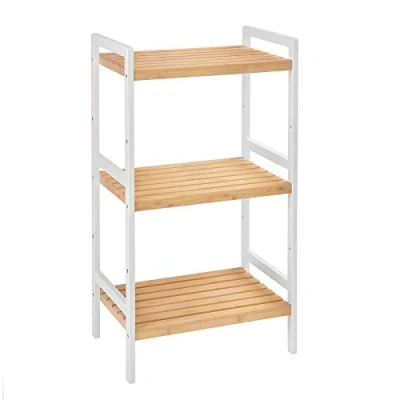 Image of SONGMICS 4 Tier Bamboo Storage Rack for Bathroom, Kitchen, Bedroom, 45 x 31.5 111 cm, Woody Colour BCB074N01