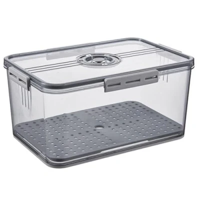 Image of AMIUHOUN Bread Box Airtight Boxes Time Recording Storage Container for Kitchen Counter, with Lid, Holder