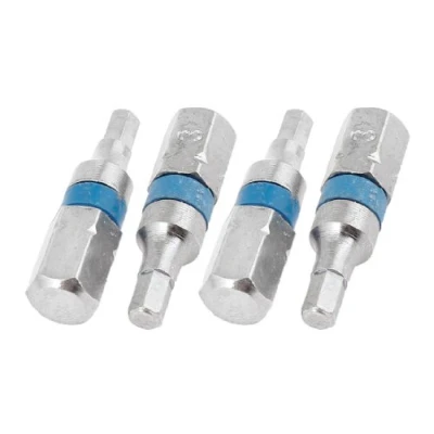 Image of uxcell 4 Pcs Magnetic 3mm Tip H3 Hex Head Screw Driver Bit
