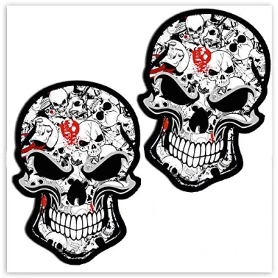 Image of SkinoEu® 2 x Vinyl Stickers Bomb Laptop Car Window Auto Moto Motorcycle Helmet Bike Skate Truck Racing Tuning B 52