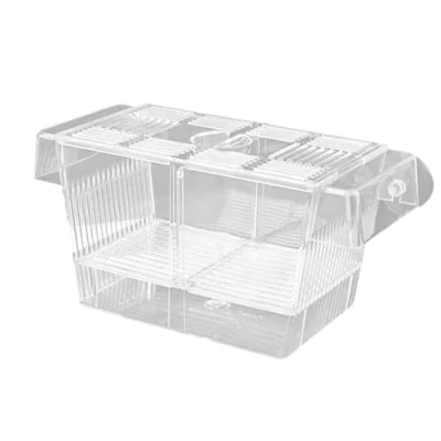Image of Gomice Fish Breeding Box, Transparent Isolation Box for Aquarium, Aquarium Breeder Acclimation Nursery Injured Hatchery Incubator