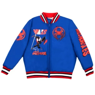 Image of Marvel Superheroes Bomber Jacket for Boys, Avengers and Spider Man (Blue, Size 7)