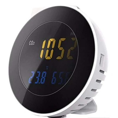 Image of Seben HT 501 CO2 monitor for indoor air with alarm function, carbon dioxide detector, temperature &amp; humidity display, measuring range 0 to 9999 ppm