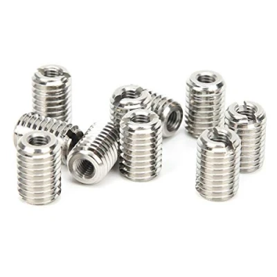 Image of Self Tapping Thread Insert, 10pcs Insert Slotted Nut, Stainless Steel Material Hardware Fasteners for Mechanical Equipment Other Manufacturing Fields