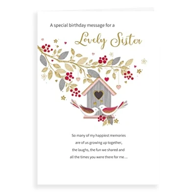 Image of Regal Publishing Classic Birthday Card Sister 9 x 6 inches
